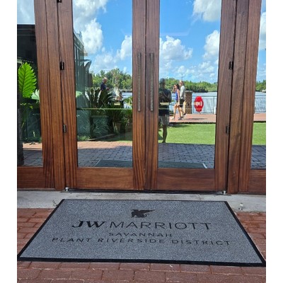 Outdoor or Indoor Logo Entry Mat - Brand Ambassador Logo Floor Mat - 7' X 7'