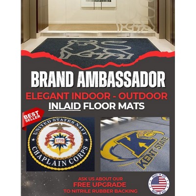 Outdoor or Indoor Logo Entry Mat - Brand Ambassador Logo Floor Mat - 12' X 14'